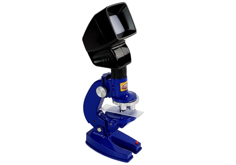 Children's microscope, educational scientist, blue 100x 200x 450x