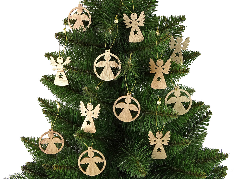 Christmas Wooden Angel Bomb Christmas Tree Ornament