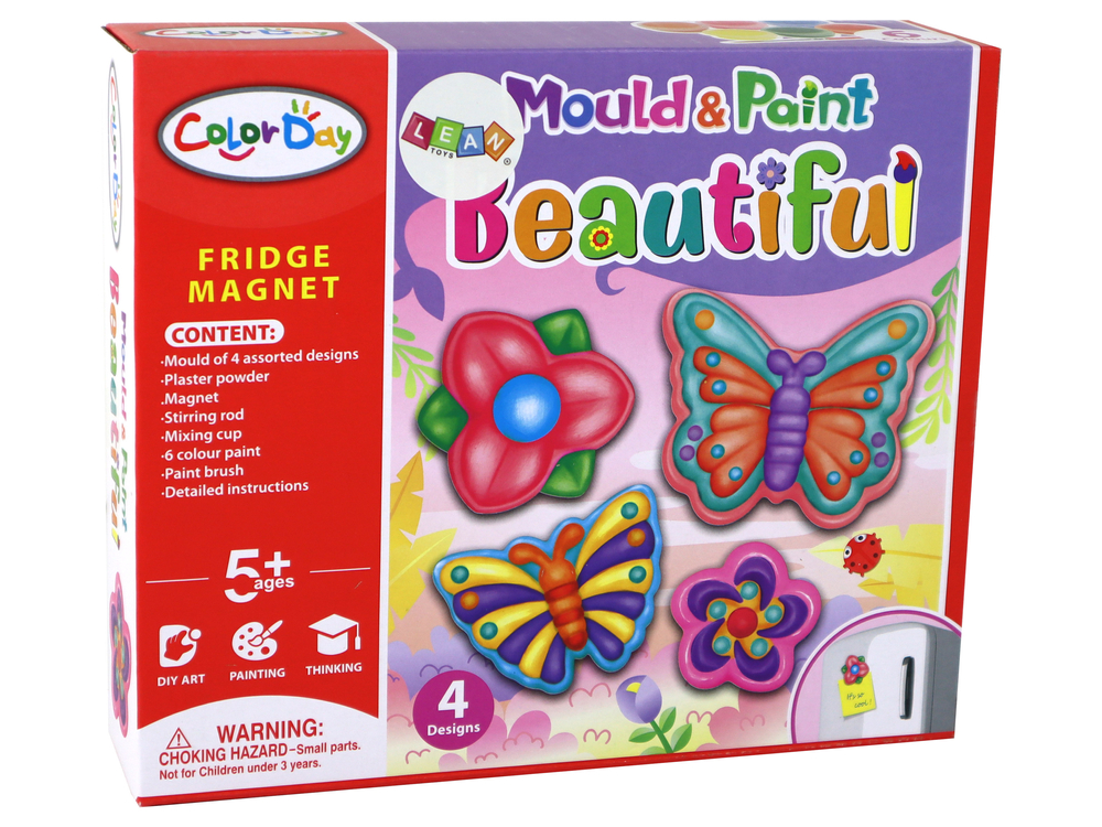 Creative DIY Fridge Magnets Set with Butterflies and Flowers