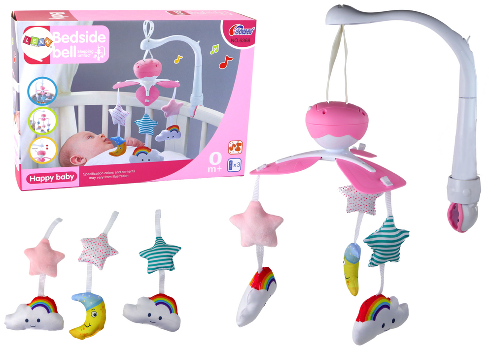 Crib Carousel Universal Clip Plush Pendants Pink