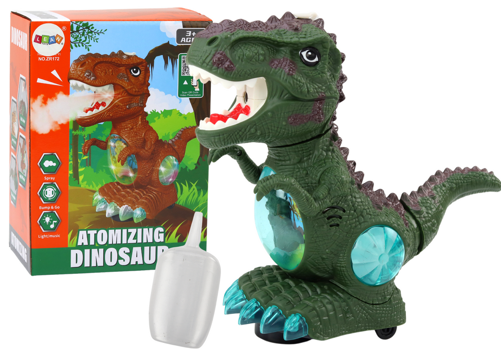 Dinosaur Dancing Obstacle Sensor Lights Sounds Green