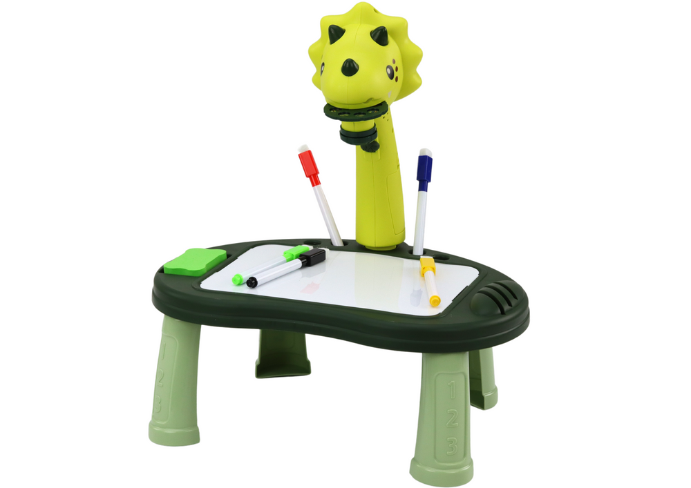 Dinosaur Drawing Projector Game Table 2in1 Chinese Snakes Green