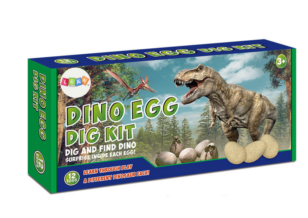 Dinosaur Eggs Set Figures Excavation Board Game 12 Pcs