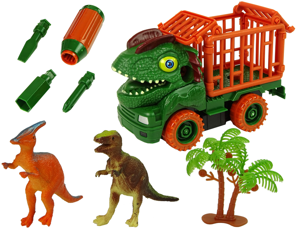 Dinosaur Truck Transporter for Disassembly Green Accessories