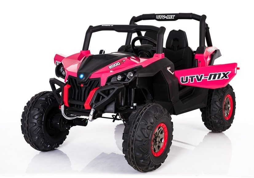 Divvietīgs bērnu elektromobilis Bagijs Jeep XMX Pink