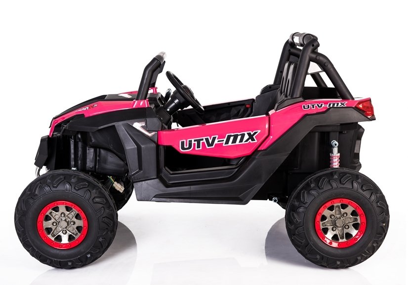 Divvietīgs bērnu elektromobilis Bagijs Jeep XMX Pink