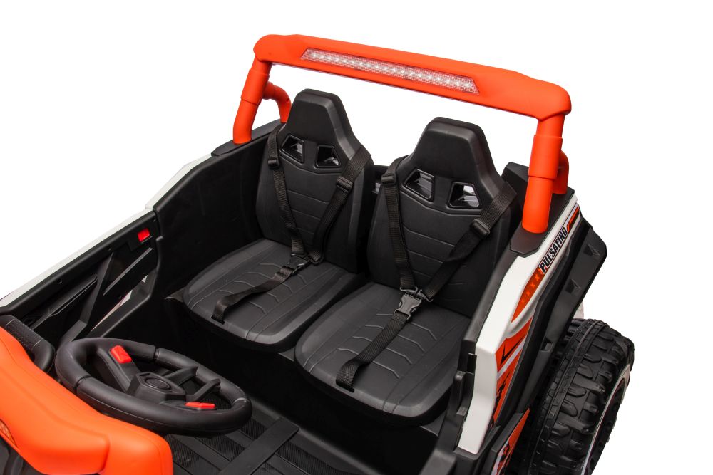 Divvietīgs bērnu elektromobilis Bagijs NEL-913 4x4 24V Orange