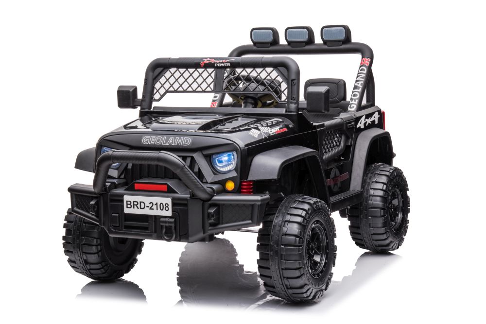 Divvietīgs bērnu elektromobilis Jeep Geoland BRD-2108 Black