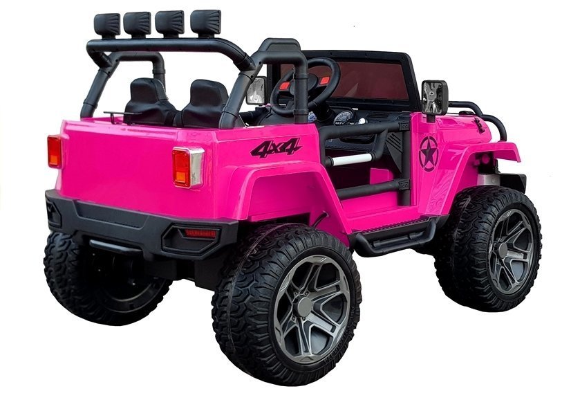 Divvietīgs bērnu elektromobilis Jeep WXE-1688 4x4 Pink