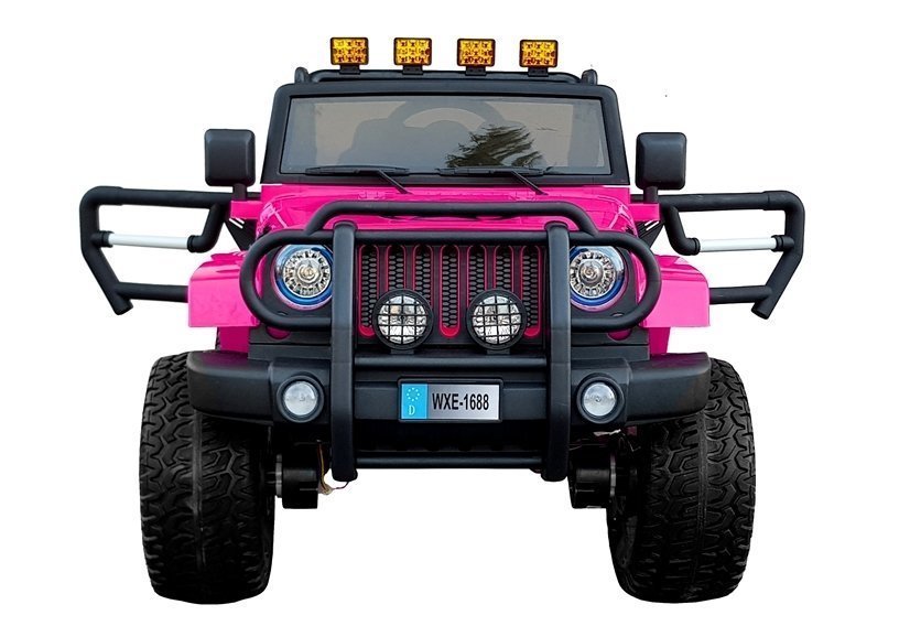 Divvietīgs bērnu elektromobilis Jeep WXE-1688 4x4 Pink