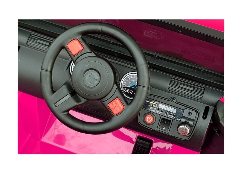 Divvietīgs bērnu elektromobilis Jeep WXE-1688 4x4 Pink