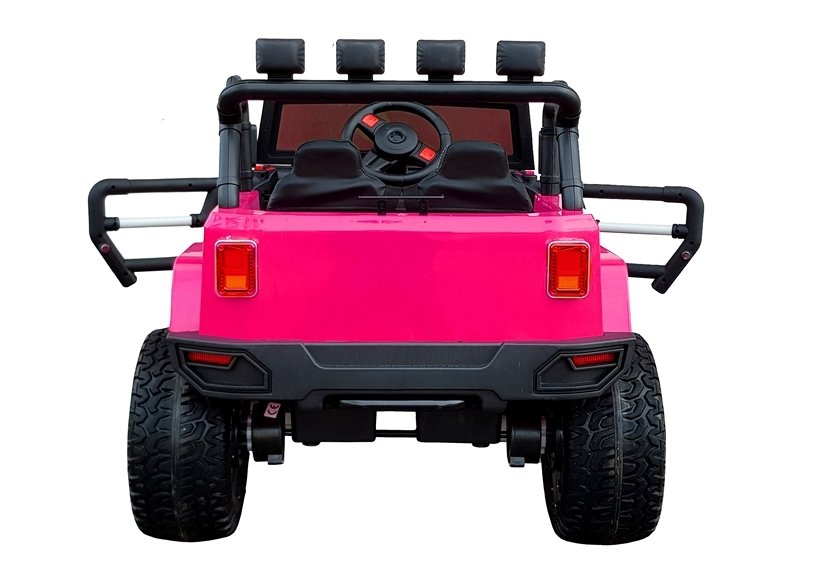 Divvietīgs bērnu elektromobilis Jeep WXE-1688 4x4 Pink