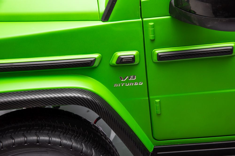 Divvietīgs bērnu elektromobilis Mercedes G63 XXL 4x4 Green Painted