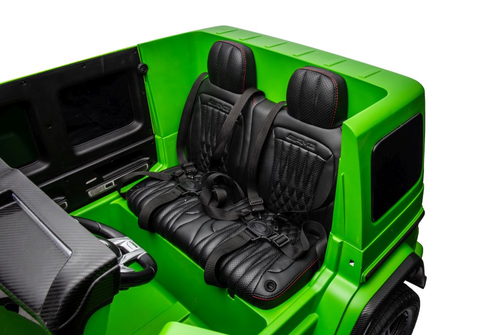 Divvietīgs bērnu elektromobilis Mercedes G63 XXL 4x4 Green Painted