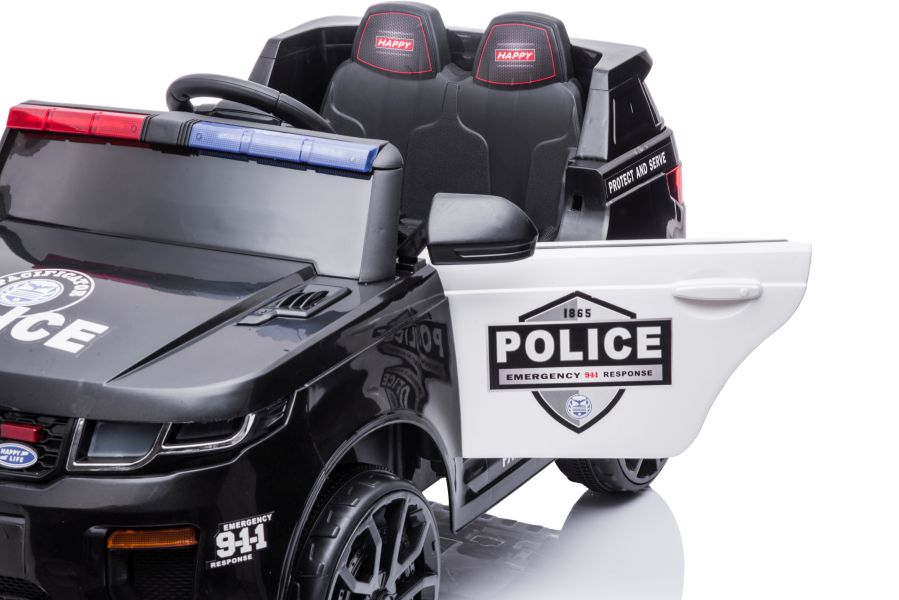 Divvietīgs bērnu elektromobilis Police BBH-021 Black