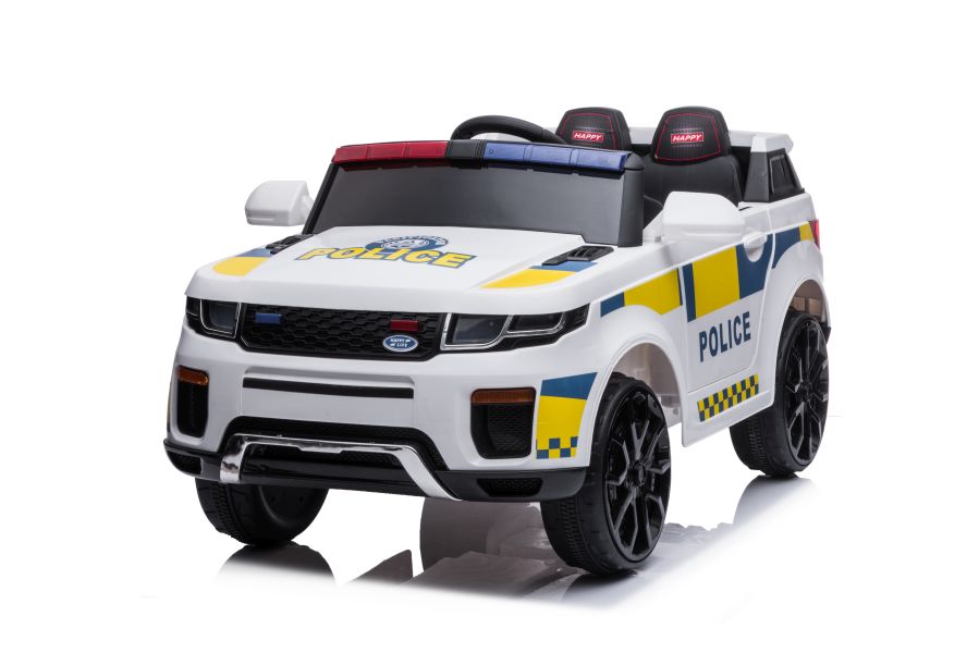 Divvietīgs bērnu elektromobilis Police BBH-021 White