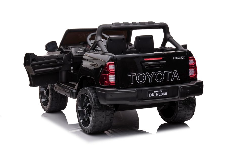 Divvietīgs bērnu elektromobilis Toyota Hilux DK-HL860 Black