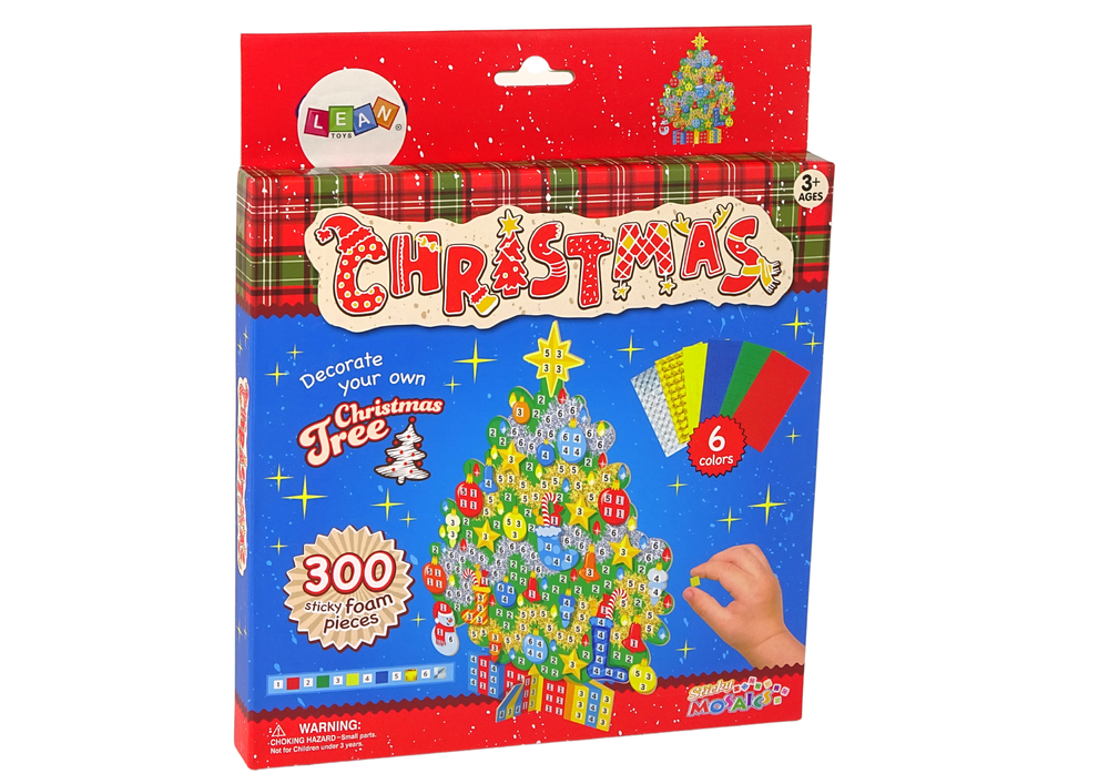 DIY Coloured Mosaic Christmas Tree Sticker Set