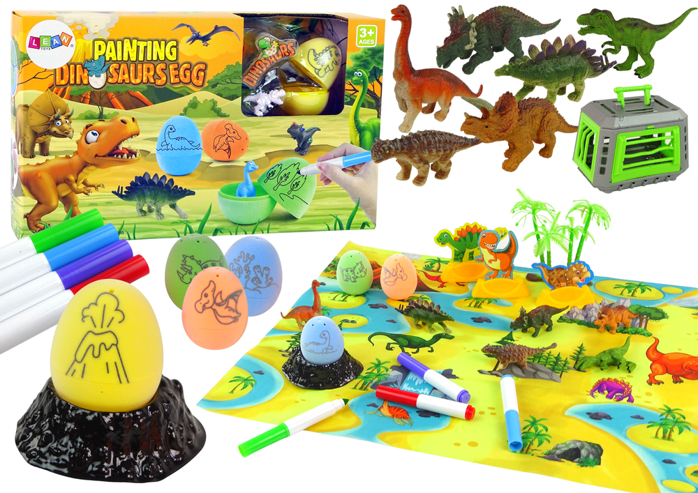 DIY Creative Kit Dinosaurs Eggs to Paint Transporter