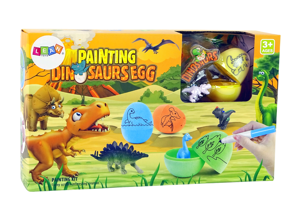 DIY Creative Kit Dinosaurs Eggs to Paint Transporter