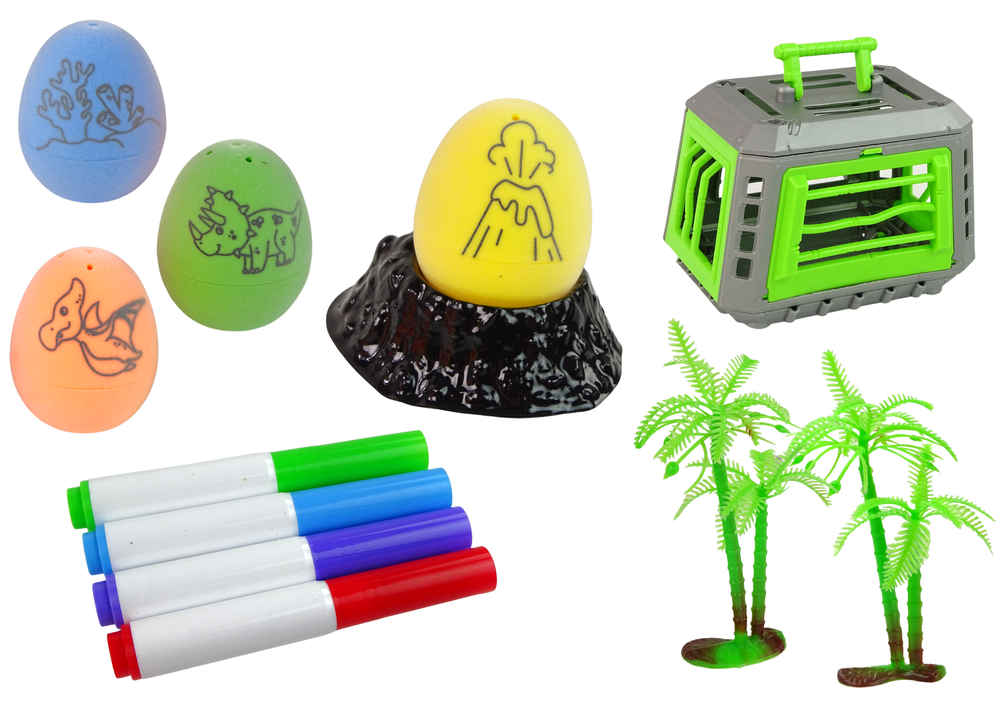 DIY Creative Kit Dinosaurs Eggs to Paint Transporter