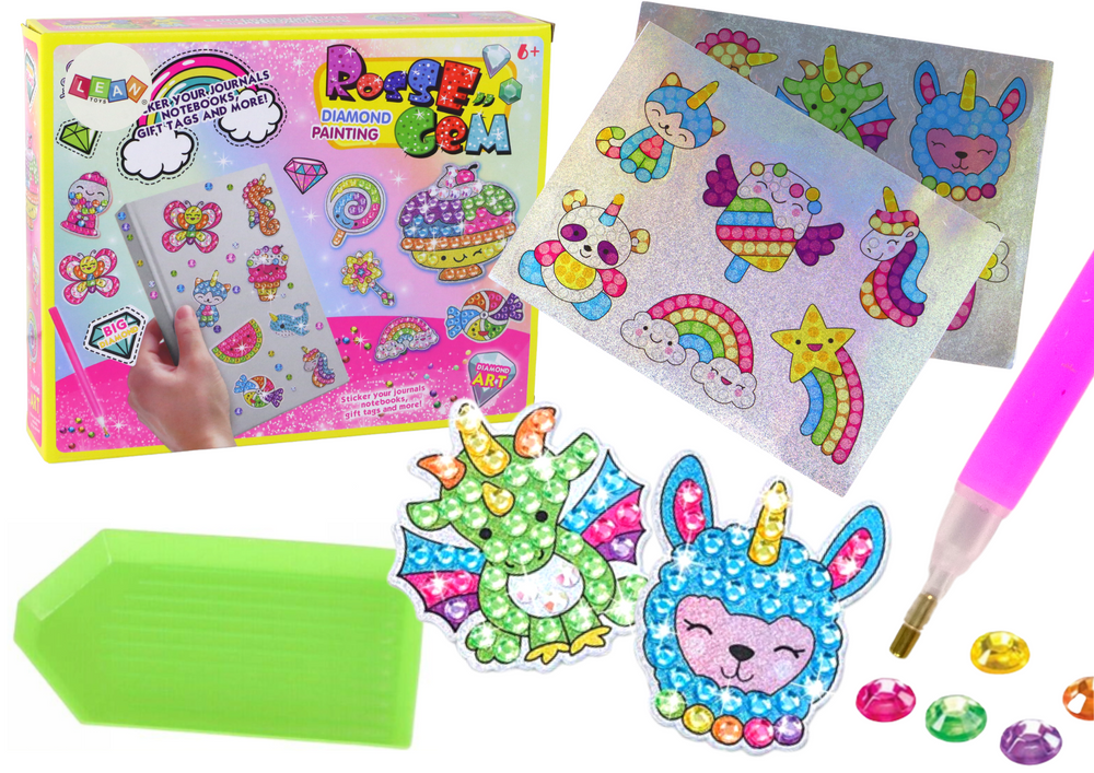 DIY Diamond Stickers Set Various Patterns Colorful Stickers