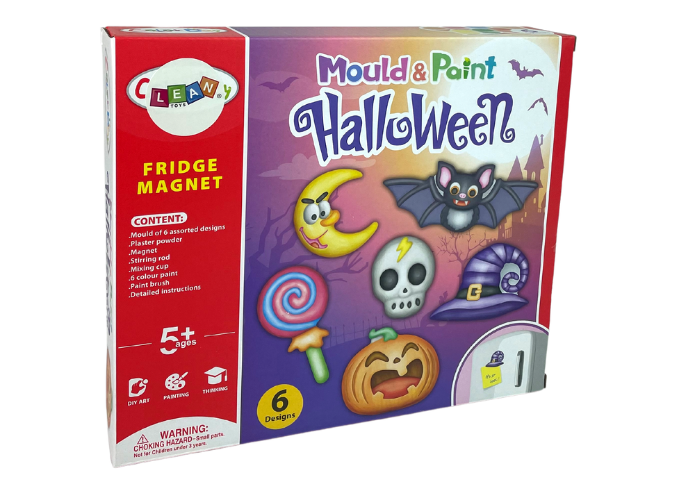 DIY Halloween Magnets Plaster Casts Pumpkin Kit