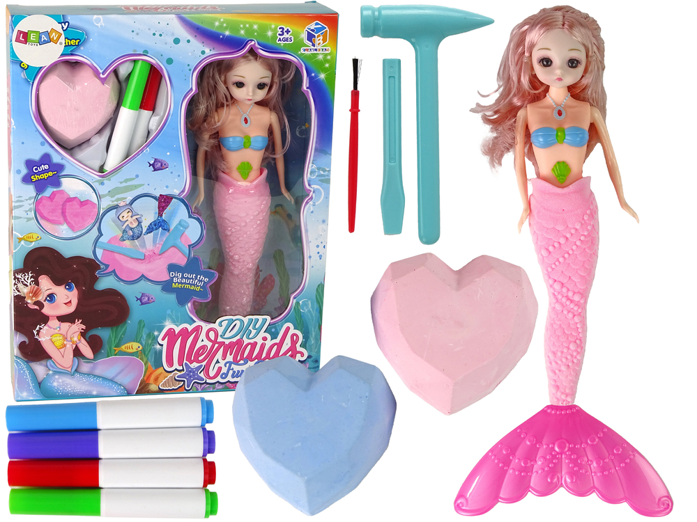 DIY Mermaid Pink Treasures Excavation Kit