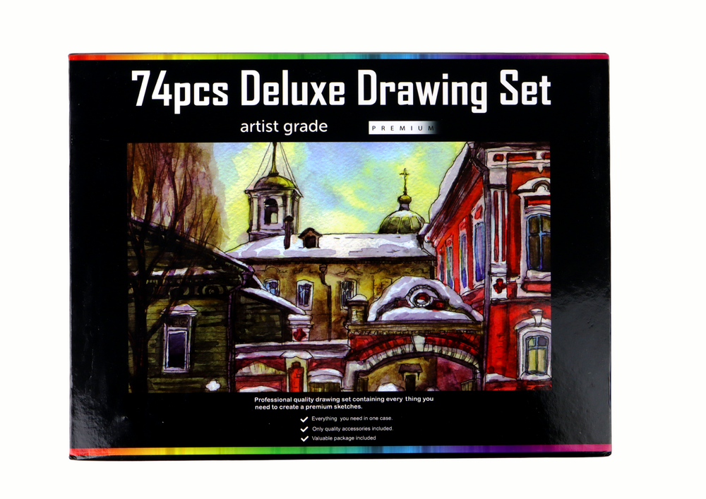 Drawing Set, Crayons in a Box, 74 pcs. XXL