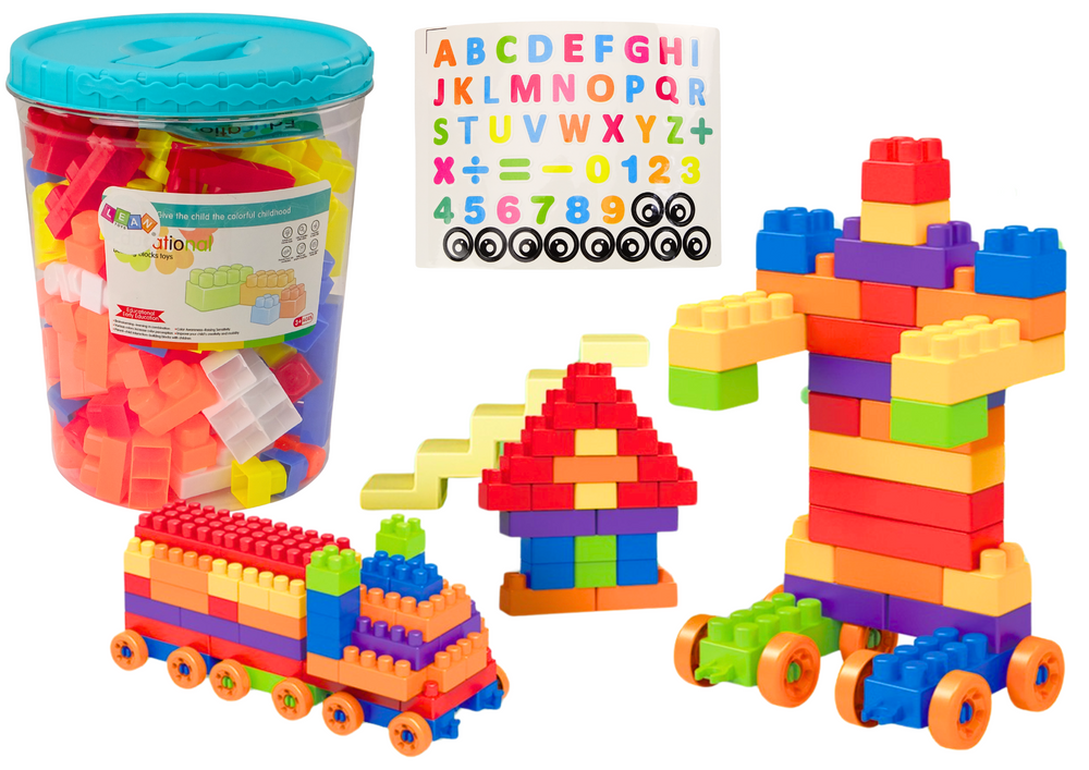 Educational Large Building Blocks in a Bucket Set of 160 pcs.