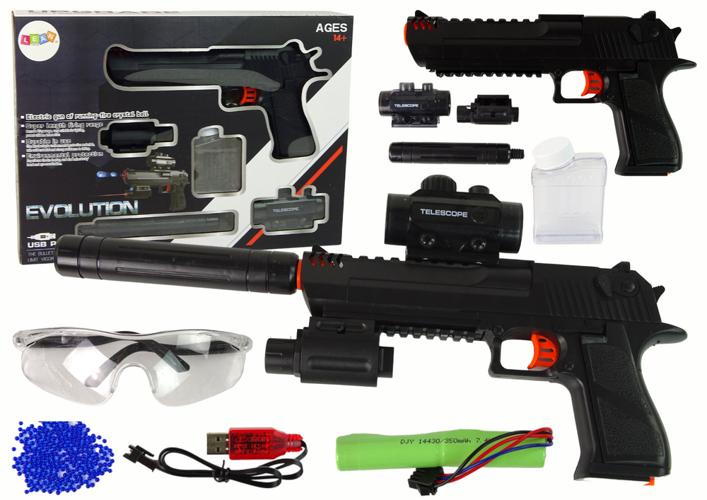 Electric BB gun Black set 20 meters