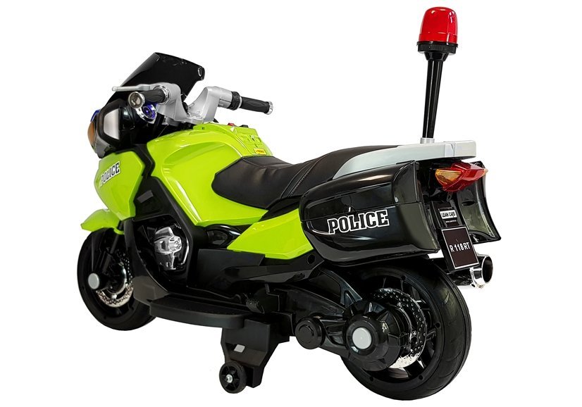 Electric Ride-On Police Motorbike HZB118 Green