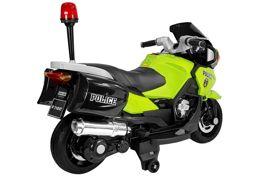 Electric Ride-On Police Motorbike HZB118 Green