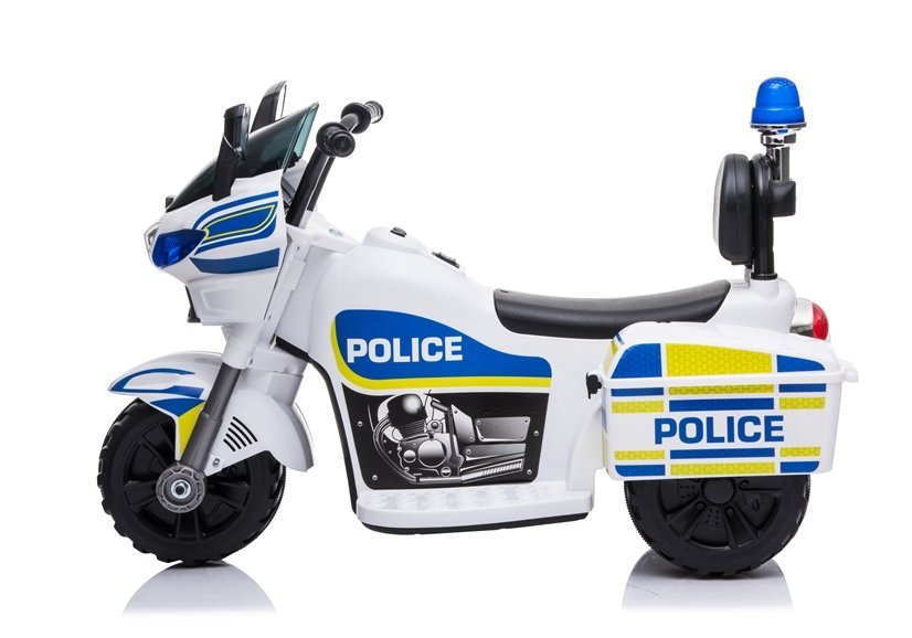 Electric Ride-On Police Motorbike TR1912 White