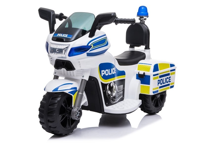 Electric Ride-On Police Motorbike TR1912 White