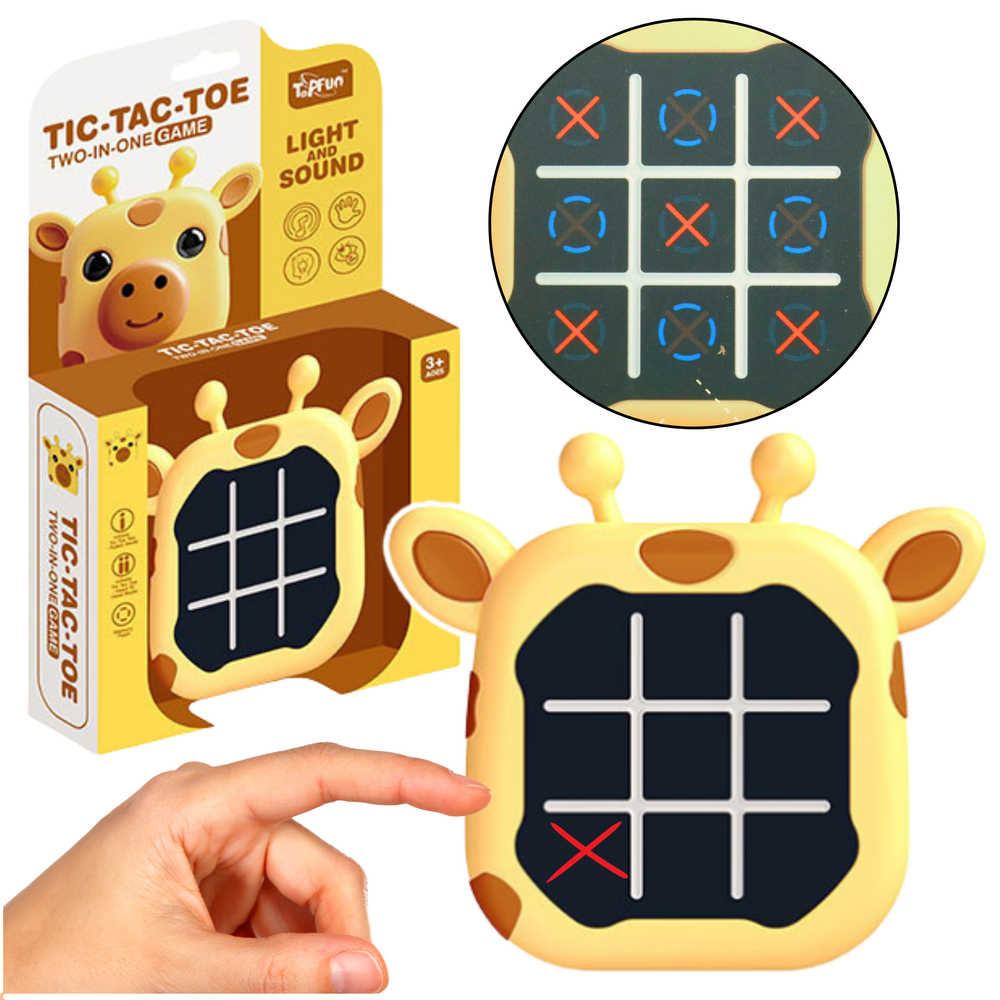 Electronic Game 3in1 Tic Tac Toe Memory Giraffe Yellow