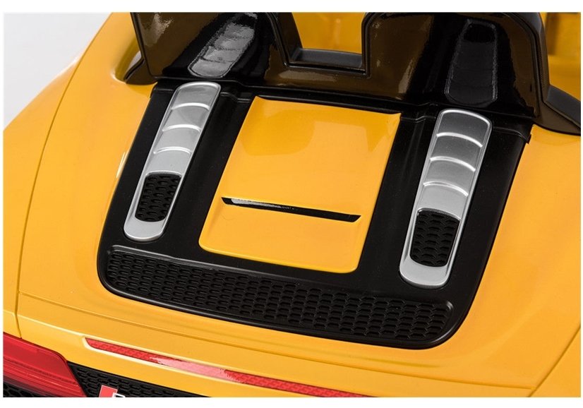 Elektriskā sporta automašīna bērniem Audi R8 Spyder Yellow