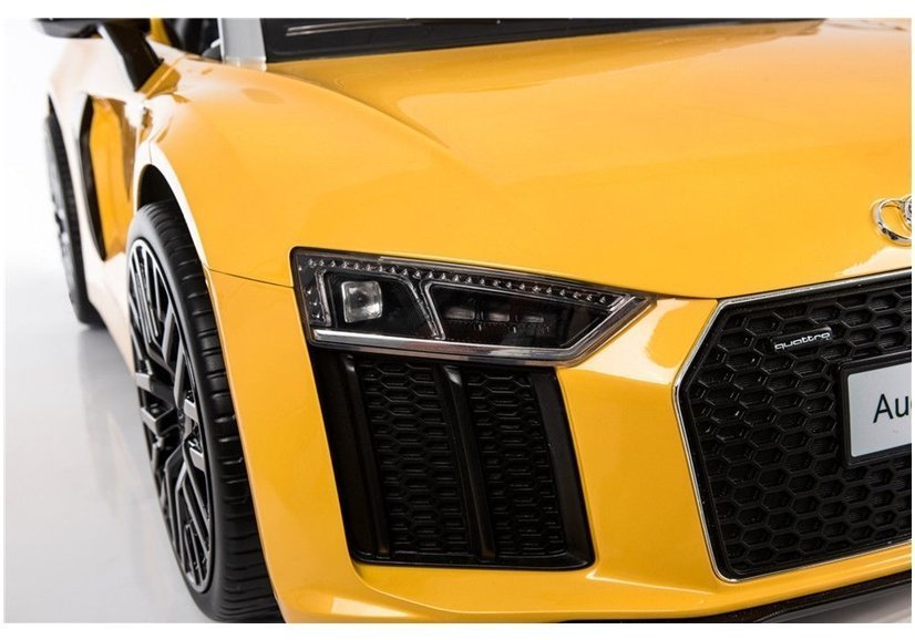 Elektriskā sporta automašīna bērniem Audi R8 Spyder Yellow