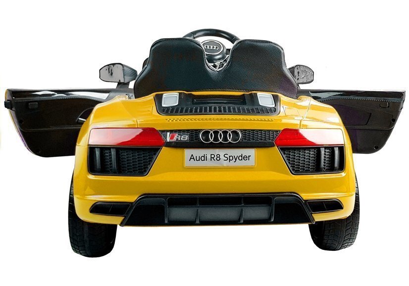 Elektriskā sporta automašīna bērniem Audi R8 Spyder Yellow