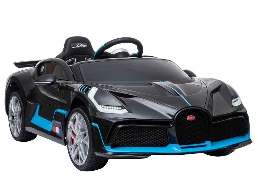 Elektriskā sporta automašīna bērniem Bugatti Divo Black Painted