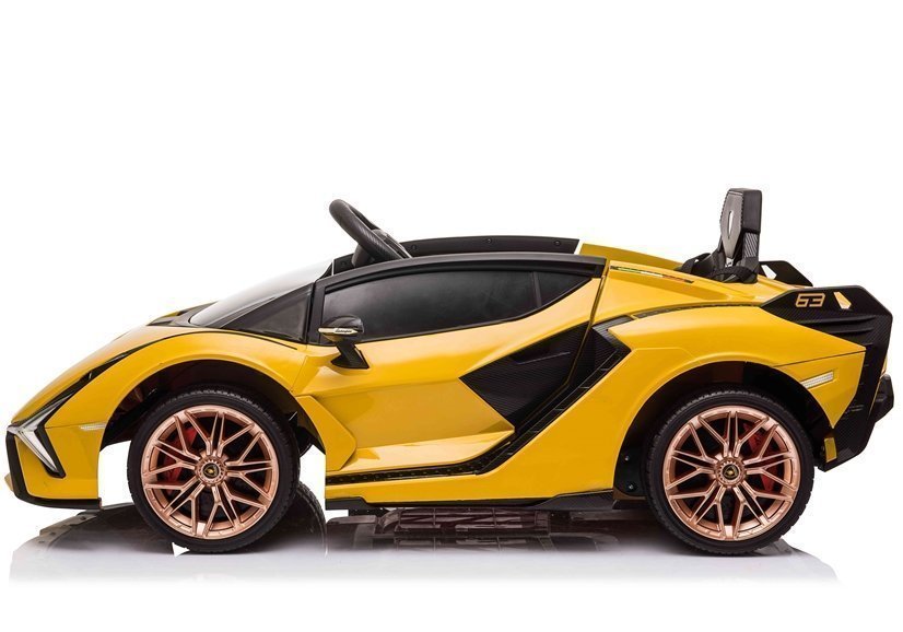 Elektriskā sporta automašīna bērniem Lamborghini Sian Yellow