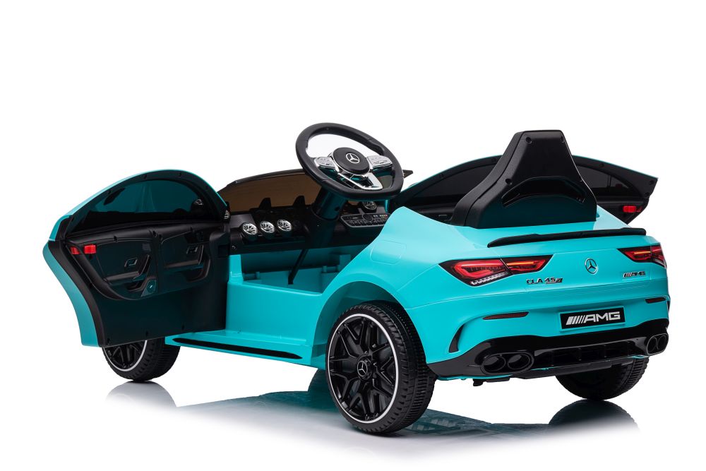 Elektriskā sporta automašīna bērniem Mercedes CLA 45s AMG Turquoise