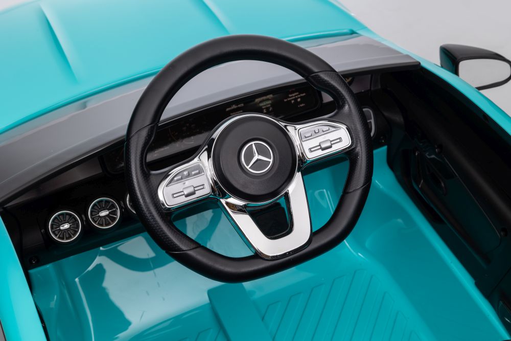 Elektriskā sporta automašīna bērniem Mercedes CLA 45s AMG Turquoise