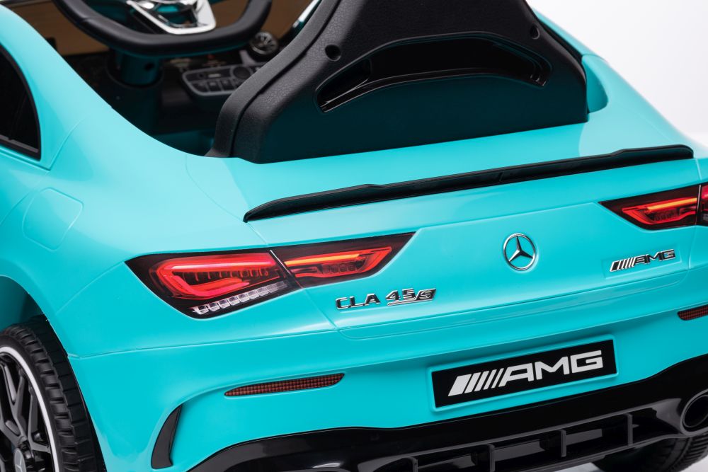 Elektriskā sporta automašīna bērniem Mercedes CLA 45s AMG Turquoise