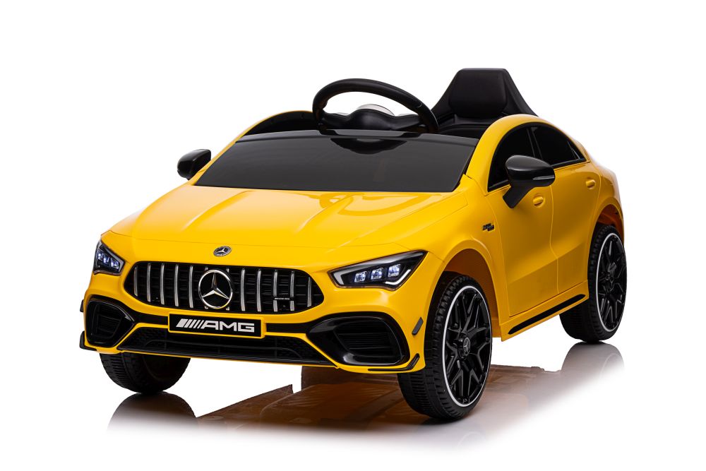 Elektriskā sporta automašīna bērniem Mercedes CLA 45s AMG Yellow