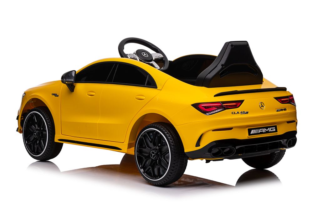 Elektriskā sporta automašīna bērniem Mercedes CLA 45s AMG Yellow