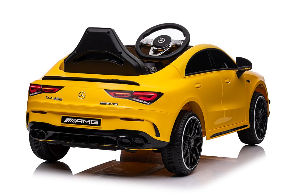 Elektriskā sporta automašīna bērniem Mercedes CLA 45s AMG Yellow