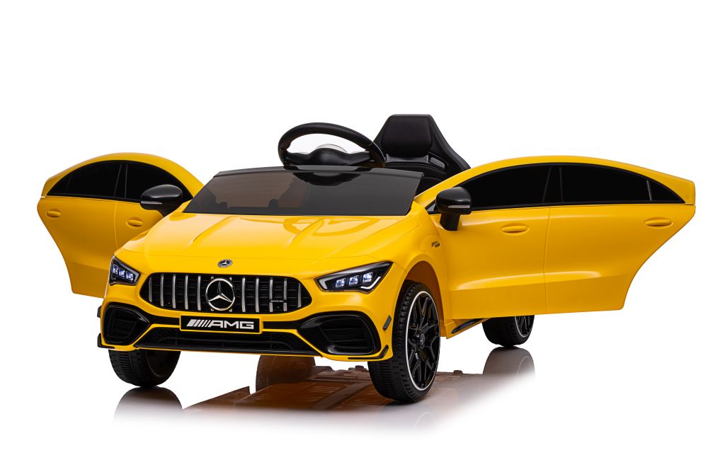 Elektriskā sporta automašīna bērniem Mercedes CLA 45s AMG Yellow