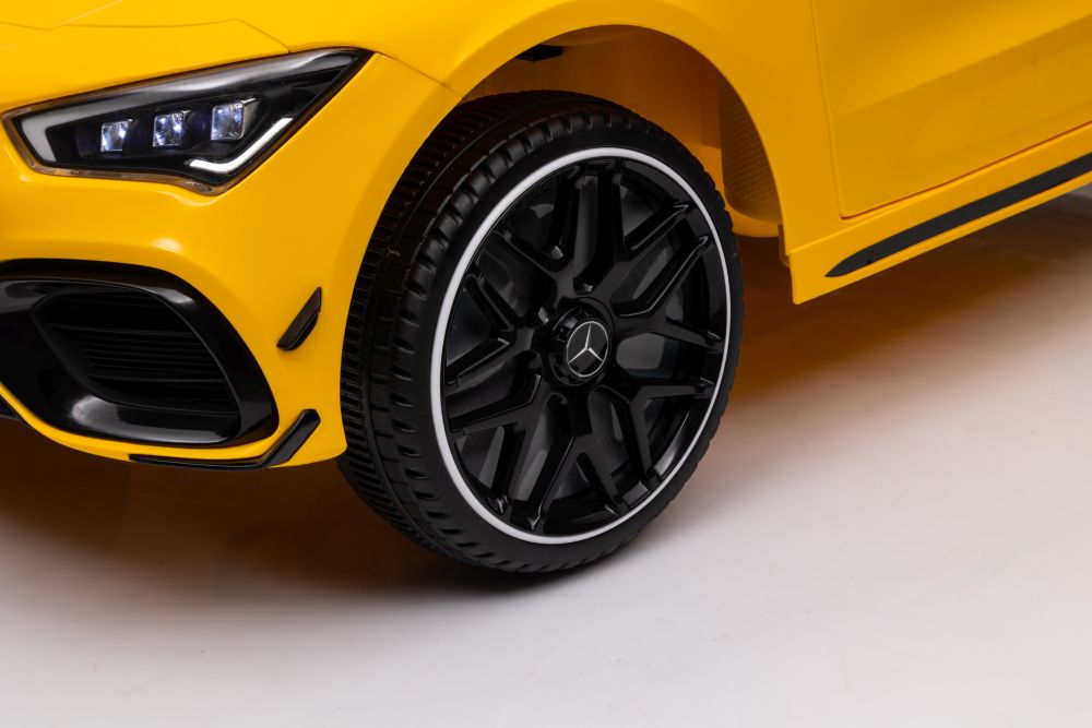 Elektriskā sporta automašīna bērniem Mercedes CLA 45s AMG Yellow