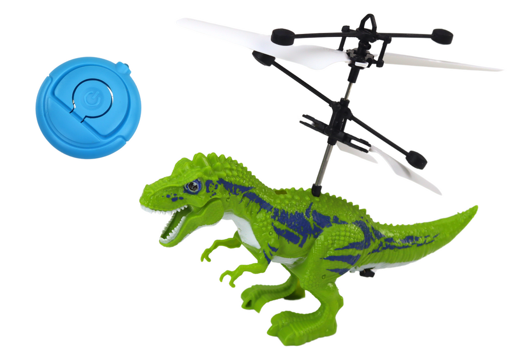 Flying Dinosaur Hand Controlled Helicopter Green